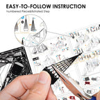 Piececool 3D Metal Puzzle Building Blocks Black Pearl Model DIY Assemble Jigsaw Toy ,Christmas Birthday Gifts for Adults