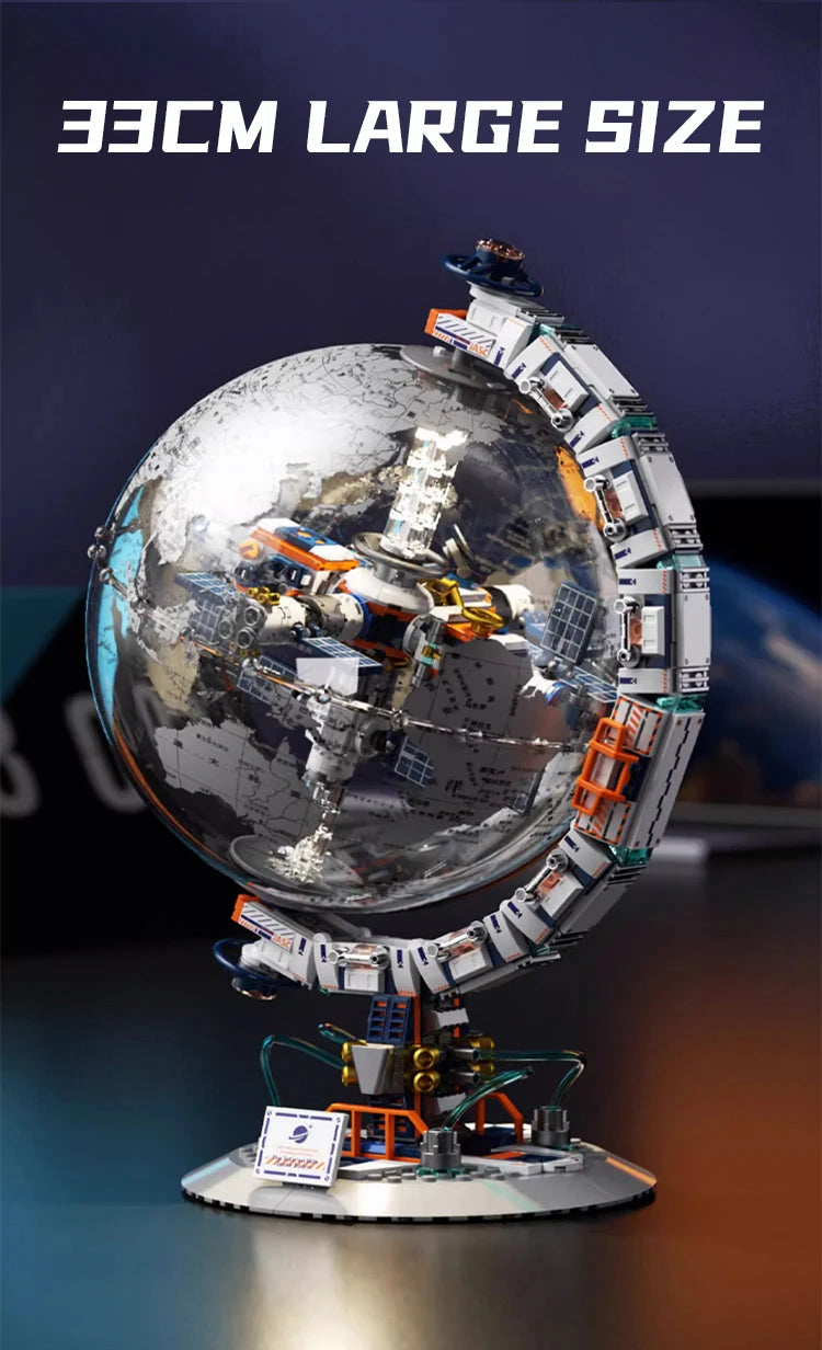 Estação Espacial Globo Transparente Blocos - Tecnologia High Tech | Blockz