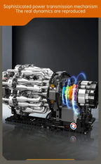 MOULD KING 10216 Turbojet Engine Building Blocks Kit 1214PCS Aviation Model STEM Rotating Turbine for Adults Advanced Builders