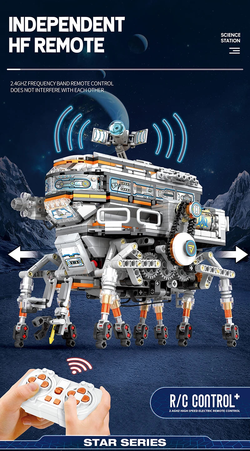 1298pcs City Remote Control Space Explorer Aviation Car Model Toys Building Blocks RC Vehicle Brick Set Toy For Children Gift