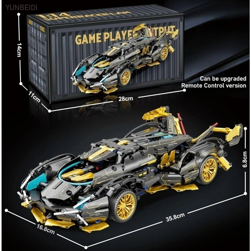 Carro de Corrida Tecnológico Blocos 1280 Peças - Modelo 1:14 | Blockz