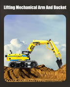 Technical 3 IN 1 City Engineering Car Excavator Bulldozer Transform RC Robot Model Building Blocks Bricks Toys For Children Gift