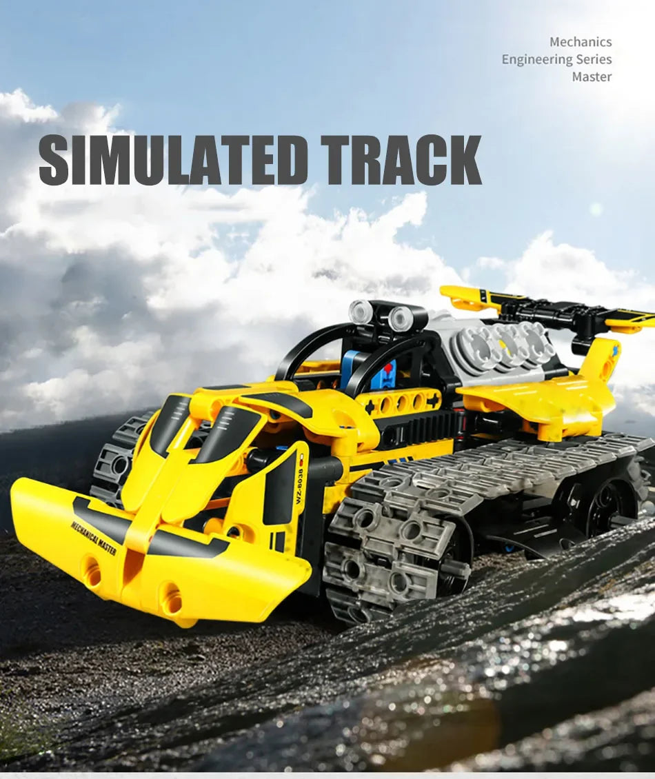 Technical 3 IN 1 City Engineering Car Excavator Bulldozer Transform RC Robot Model Building Blocks Bricks Toys For Children Gift