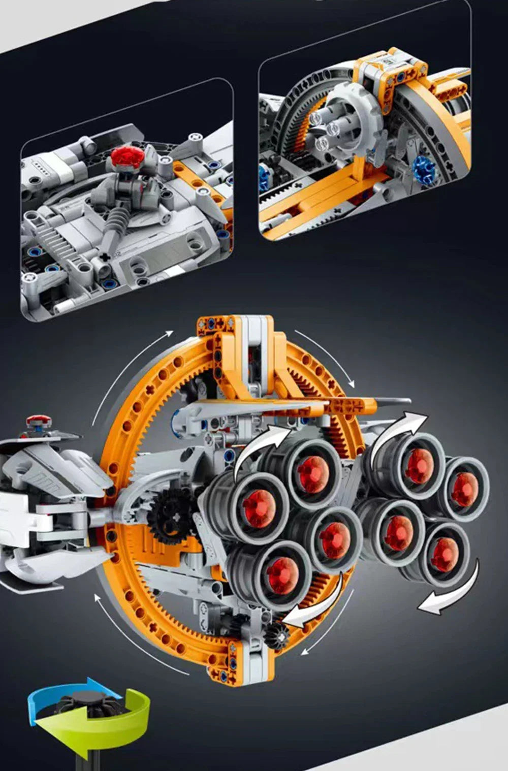 Caça Estelar Espacial Blocos 1020 Peças - Nave Interestelar DIY | Blockz