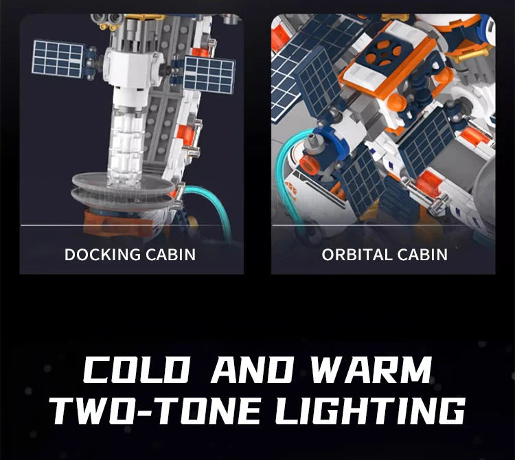 Estação Espacial Globo Transparente Blocos - Tecnologia High Tech | Blockz