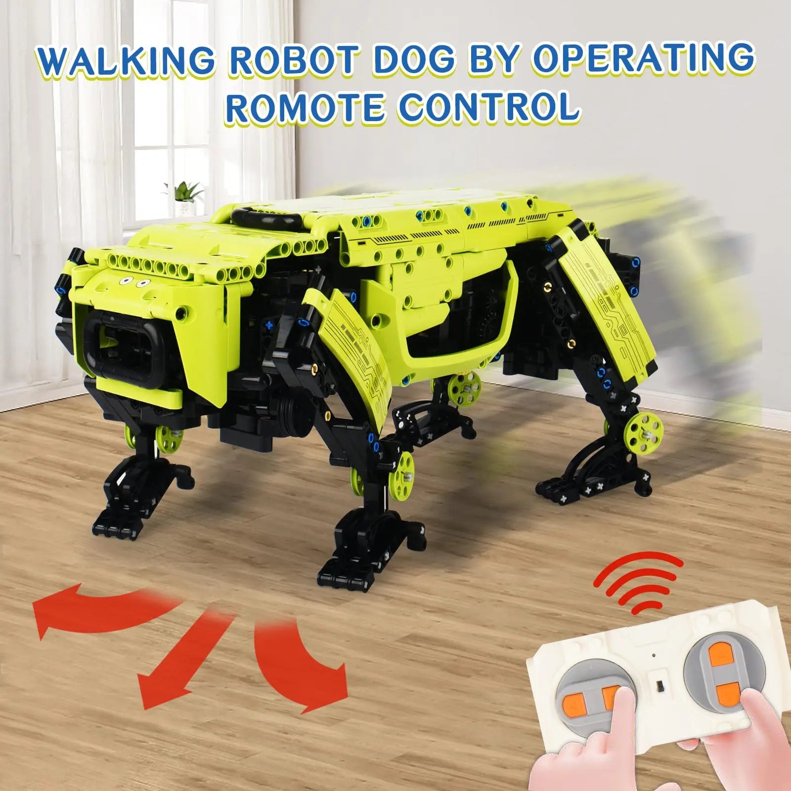 Technical Remote Control Robot Toys Walking Dog Bricks Kit APP Electronic Control Alpha Dog Building Blocks for Adult Boys Gifts