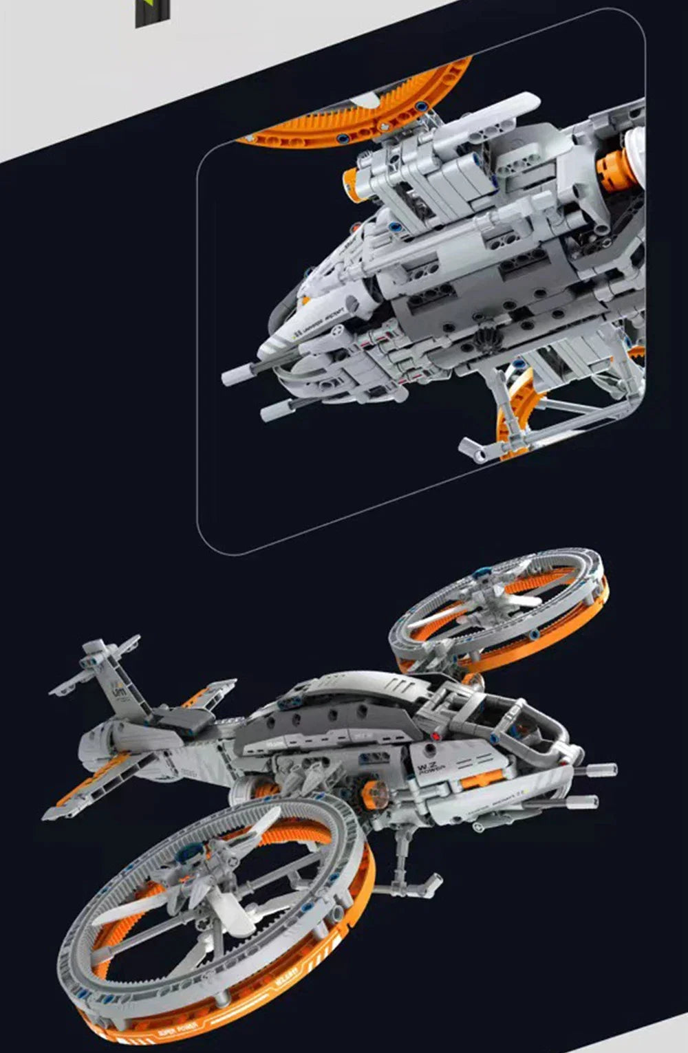 Caça Estelar Espacial Blocos 1020 Peças - Nave Interestelar DIY | Blockz