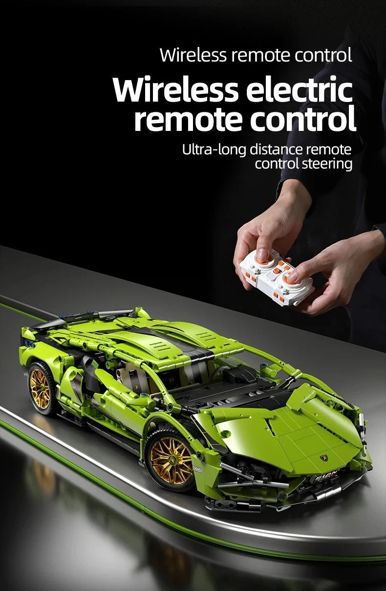 Carro de Corrida Tecnológico Blocos 1280 Peças - Modelo 1:14 | Blockz