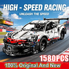 Carro de Corrida Técnico Blocos 1580 Peças - Escala 1:8 RC/LED | Blockz