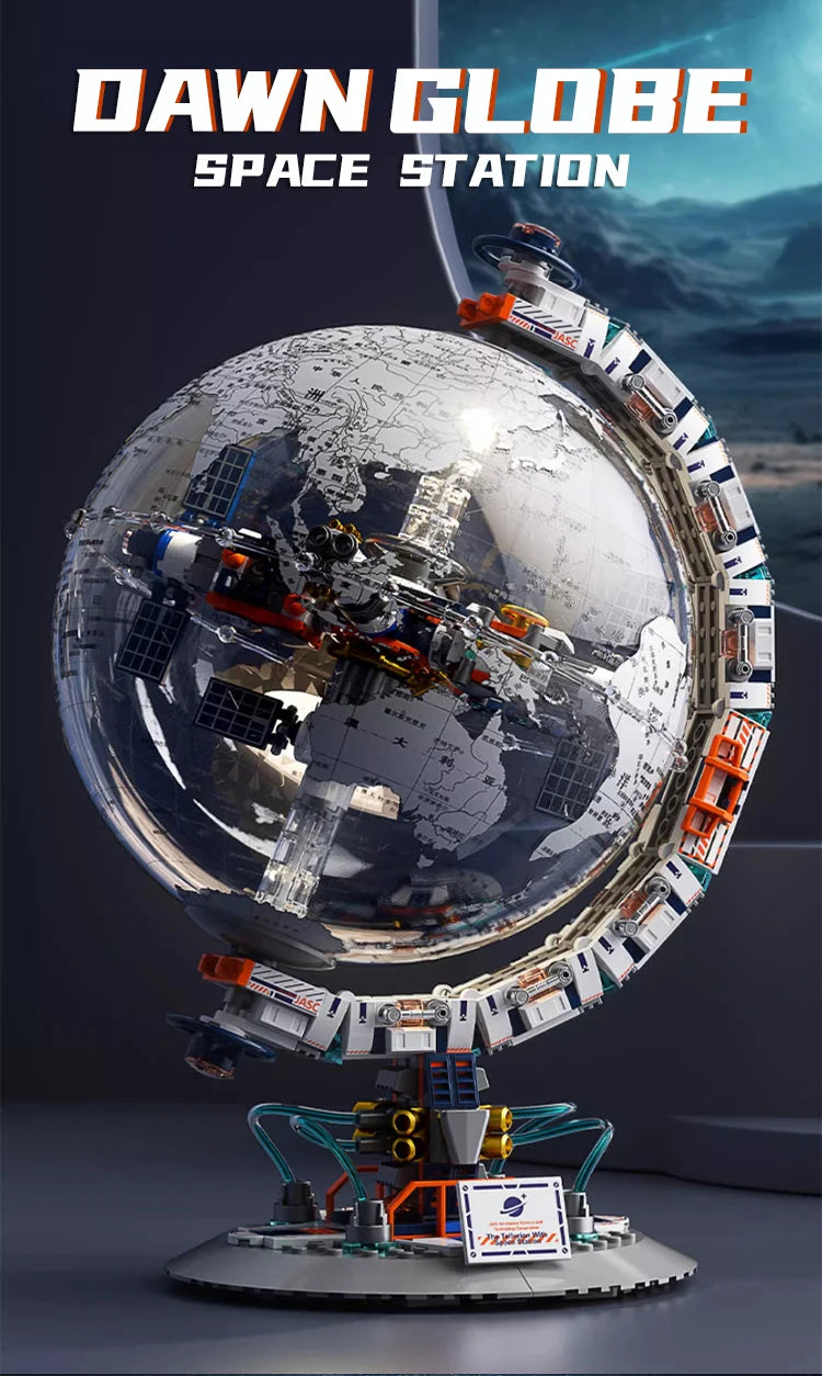 Estação Espacial Globo Transparente Blocos - Tecnologia High Tech | Blockz