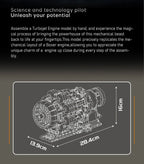 MOULD KING 10216 Turbojet Engine Building Blocks Kit 1214PCS Aviation Model STEM Rotating Turbine for Adults Advanced Builders