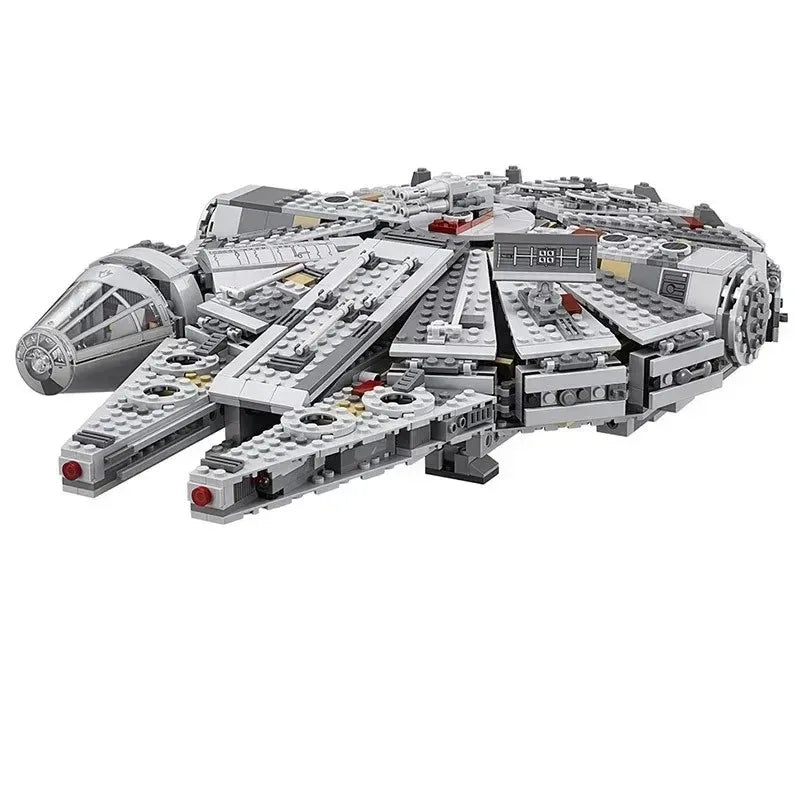 In Stock 1381 Pcs Space Millennium War Ship Spacecraft Set Falcon Alien MINI 75105 Figure Model Building Blocks Bricks Toy Gift