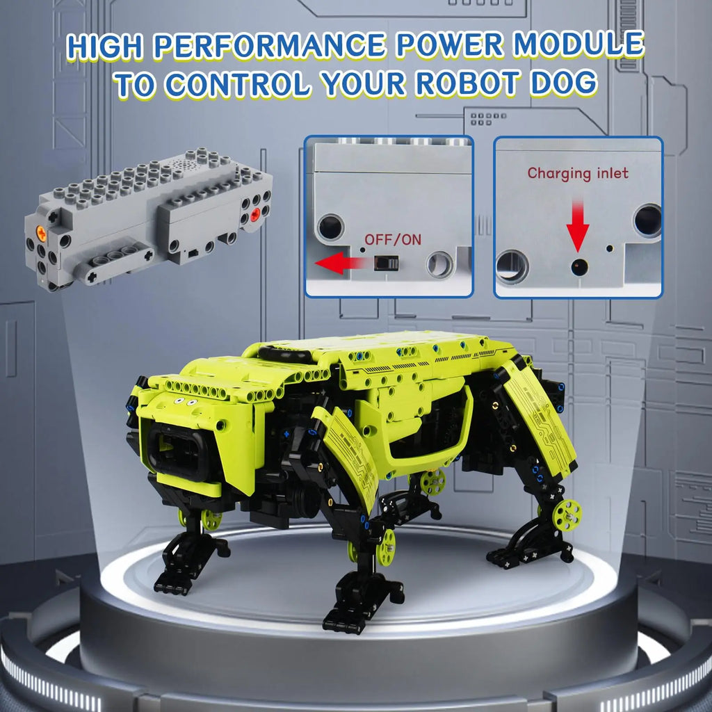 Technical Remote Control Robot Toys Walking Dog Bricks Kit APP Electronic Control Alpha Dog Building Blocks for Adult Boys Gifts