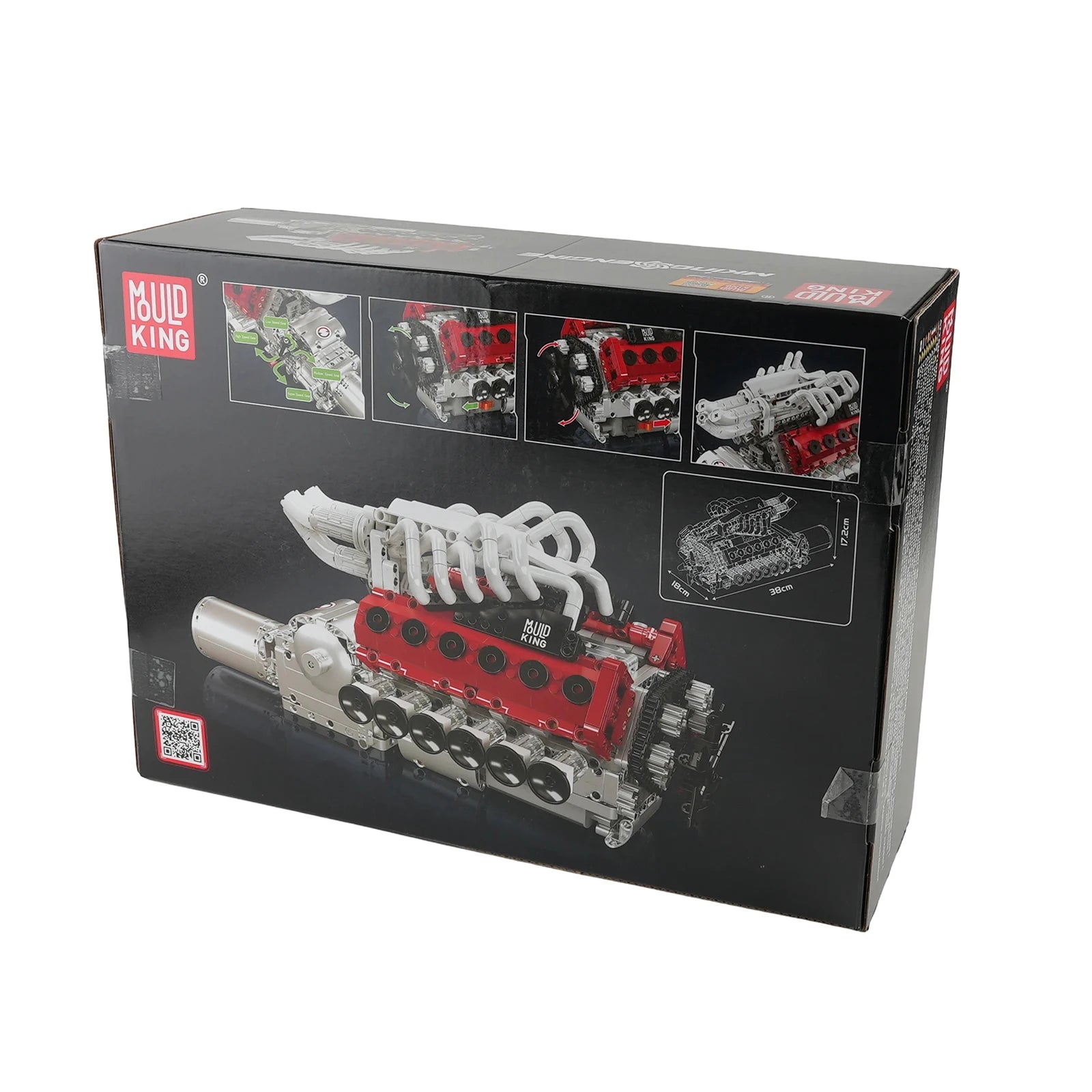 Mould King 10210 V12 Engine Model Kit DIY Mechanical Building Set STEM Educational Toy Mini Car Engine Replica