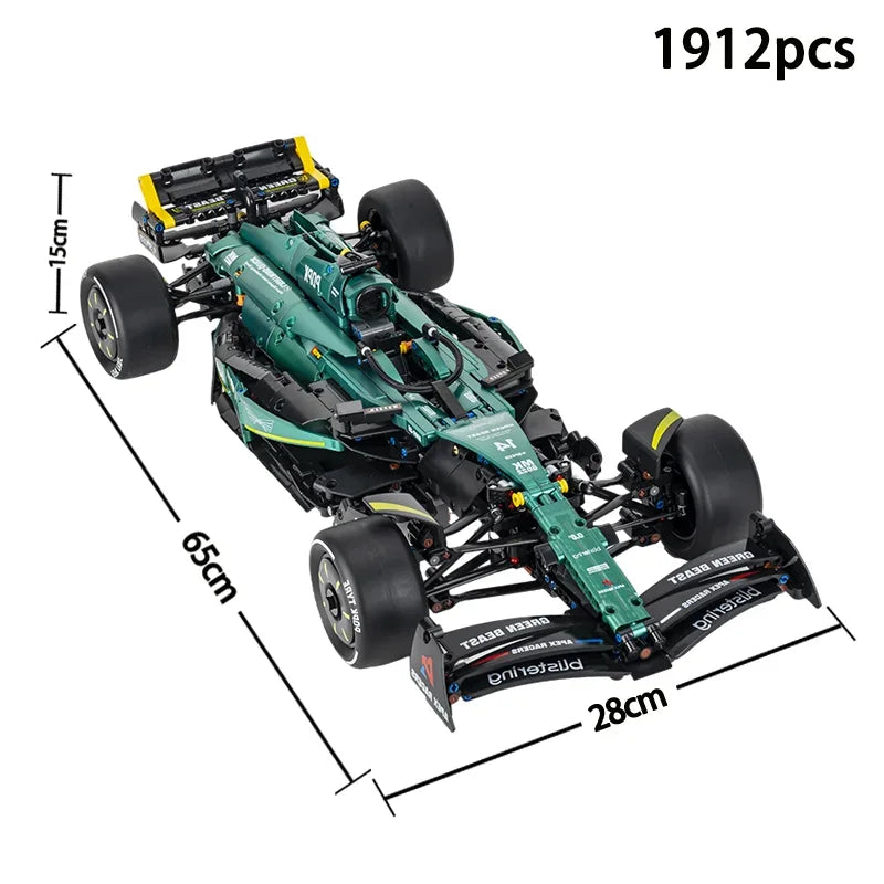 Aston Martin AMR25 F1 Blocos 1912 Peças - Carro de Corrida 1:8 | Blockz