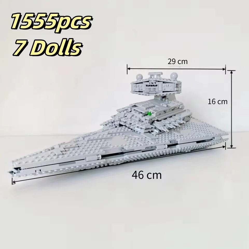 New MOC Cosmic Fighter Spaceship Model Building Blocks Ornament for Children and Boys as a Holiday Gift