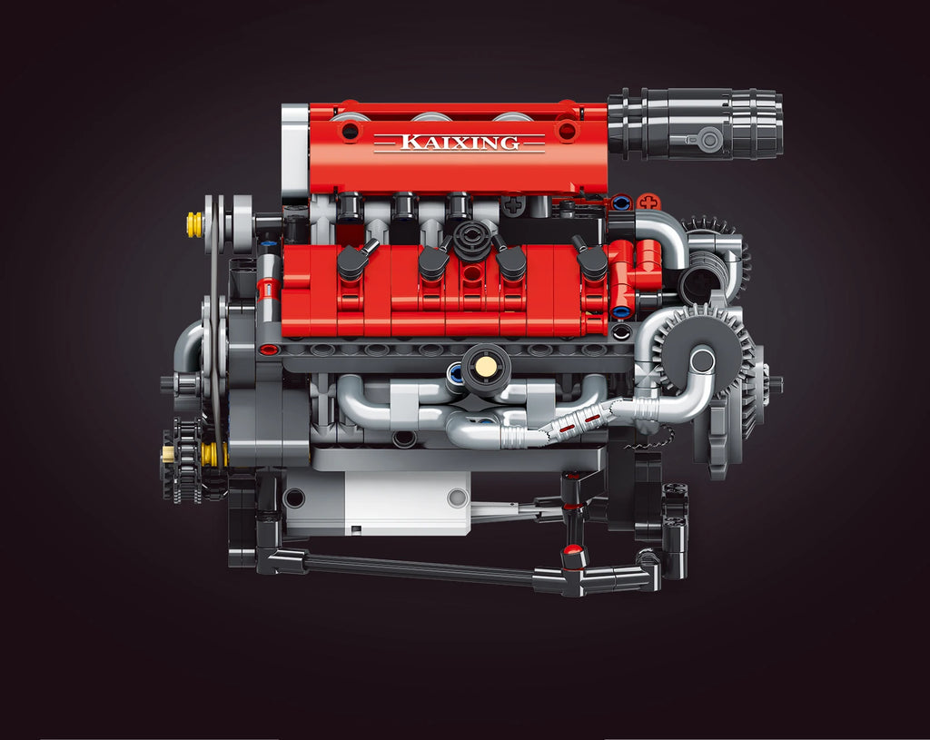 660Pcs MOC V8 Engine Model Motorized Kit with LED Lights Rechargeable APP Controlled Battery STEM Toy for Adults Kid K9620