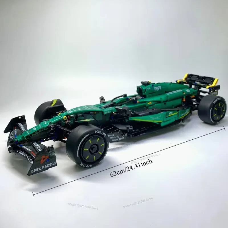 Aston Martin AMR25 F1 Blocos 1912 Peças - Carro de Corrida 1:8 | Blockz