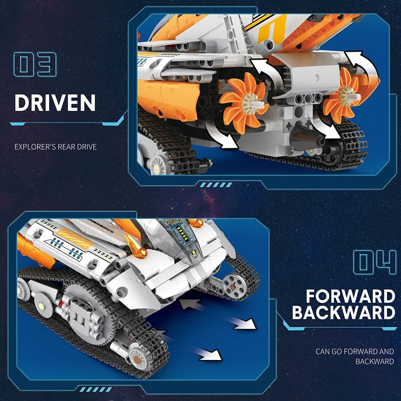 1298pcs City Remote Control Space Explorer Aviation Car Model Toys Building Blocks RC Vehicle Brick Set Toy For Children Gift