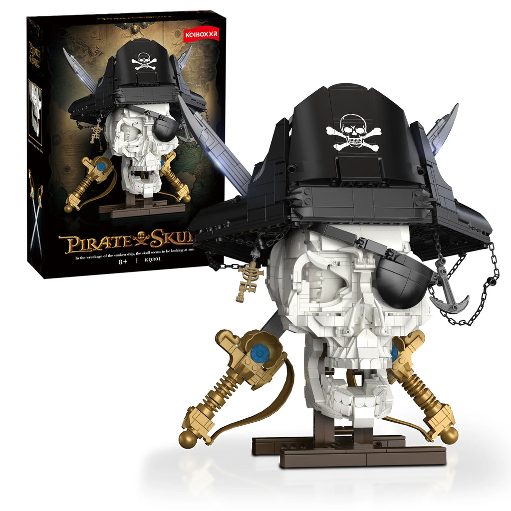 1167PCS Pirate Skull Double-Edged Cutlass Building Blocks Toys Home Decoration Ornaments Assembly Bricks Gifts For Kids Adults