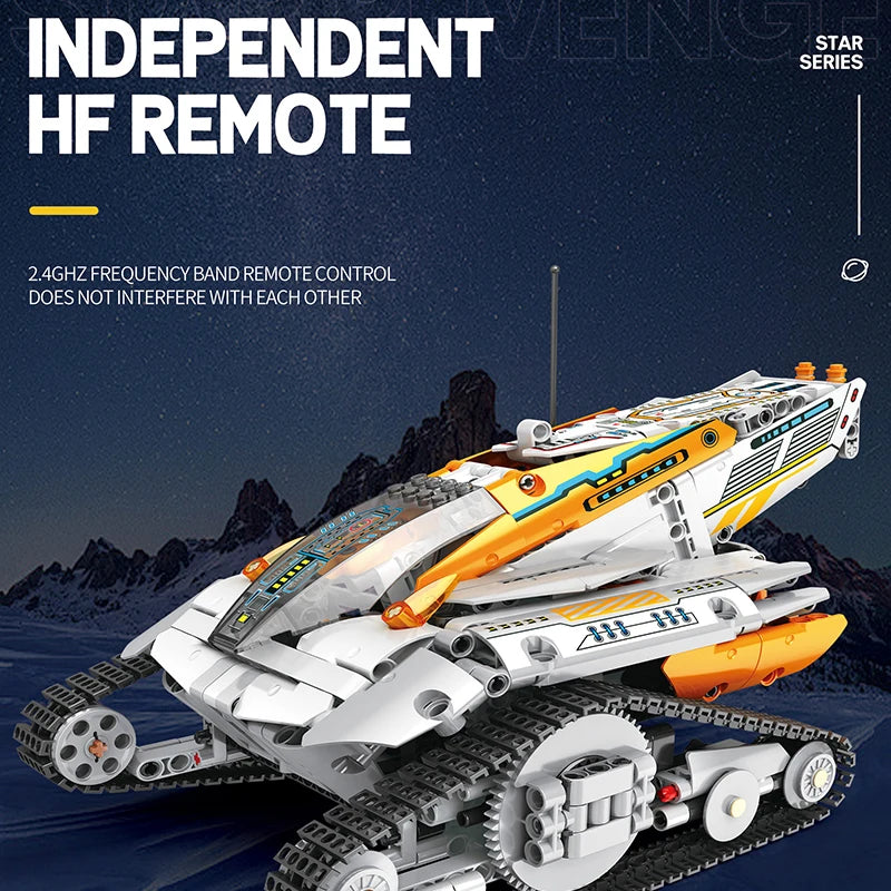 1298pcs City Remote Control Space Explorer Aviation Car Model Toys Building Blocks RC Vehicle Brick Set Toy For Children Gift