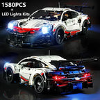 Carro de Corrida Técnico Blocos 1580 Peças - Escala 1:8 RC/LED | Blockz