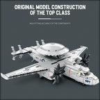 1144PCS E2 Early Warning Aircraft Building Blocks Military Air Force Fighter Plane Model Bricks Desktop Ornaments Kids Toys Gift