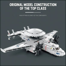 1144PCS E2 Early Warning Aircraft Building Blocks Military Air Force Fighter Plane Model Bricks Desktop Ornaments Kids Toys Gift