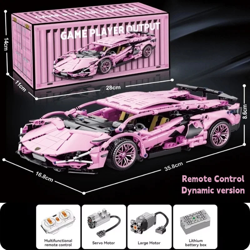 Carro de Corrida Tecnológico Blocos 1280 Peças - Modelo 1:14 | Blockz