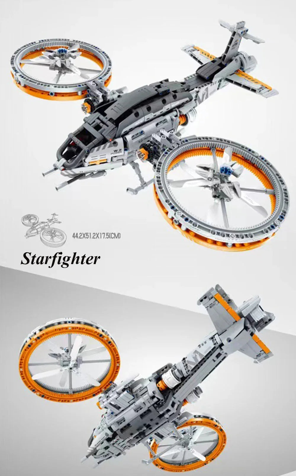 Caça Estelar Espacial Blocos 1020 Peças - Nave Interestelar DIY | Blockz