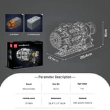 MOULD KING 10216 Turbojet Engine Building Blocks Kit 1214PCS Aviation Model STEM Rotating Turbine for Adults Advanced Builders