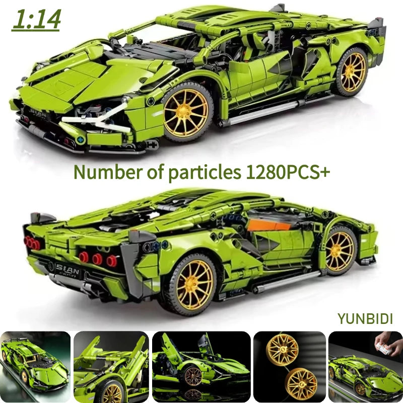 Carro de Corrida Tecnológico Blocos 1280 Peças - Modelo 1:14 | Blockz