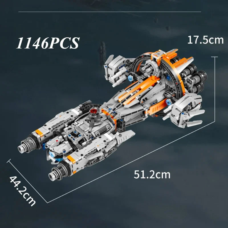 Caça Estelar Espacial Blocos 1020 Peças - Nave Interestelar DIY | Blockz