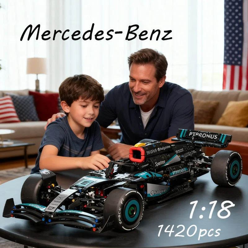 Mercedes W14 E Performance Blocos 1420 Peças - Carro F1 Técnico | Blockz