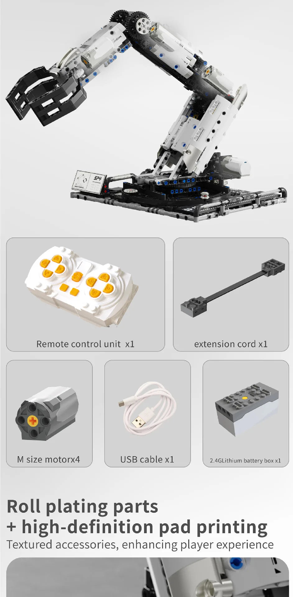 IN STOCK T2007 Technical Programming the Robotic Arm Building Blocks Bricks Assembling Model Toys for Boys Christmas Gifts Sets