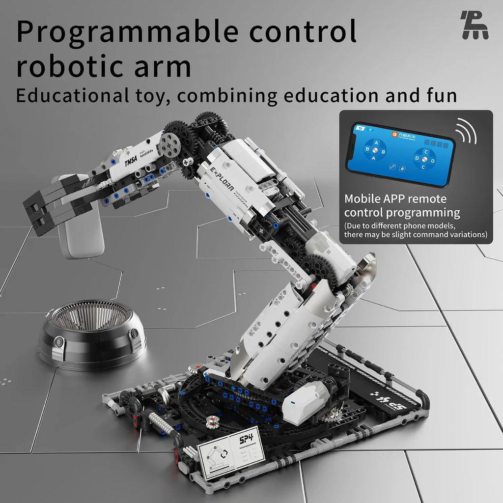 IN STOCK T2007 Technical Programming the Robotic Arm Building Blocks Bricks Assembling Model Toys for Boys Christmas Gifts Sets
