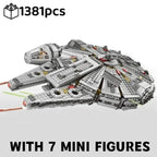 In Stock 1381 Pcs Space Millennium War Ship Spacecraft Set Falcon Alien MINI 75105 Figure Model Building Blocks Bricks Toy Gift