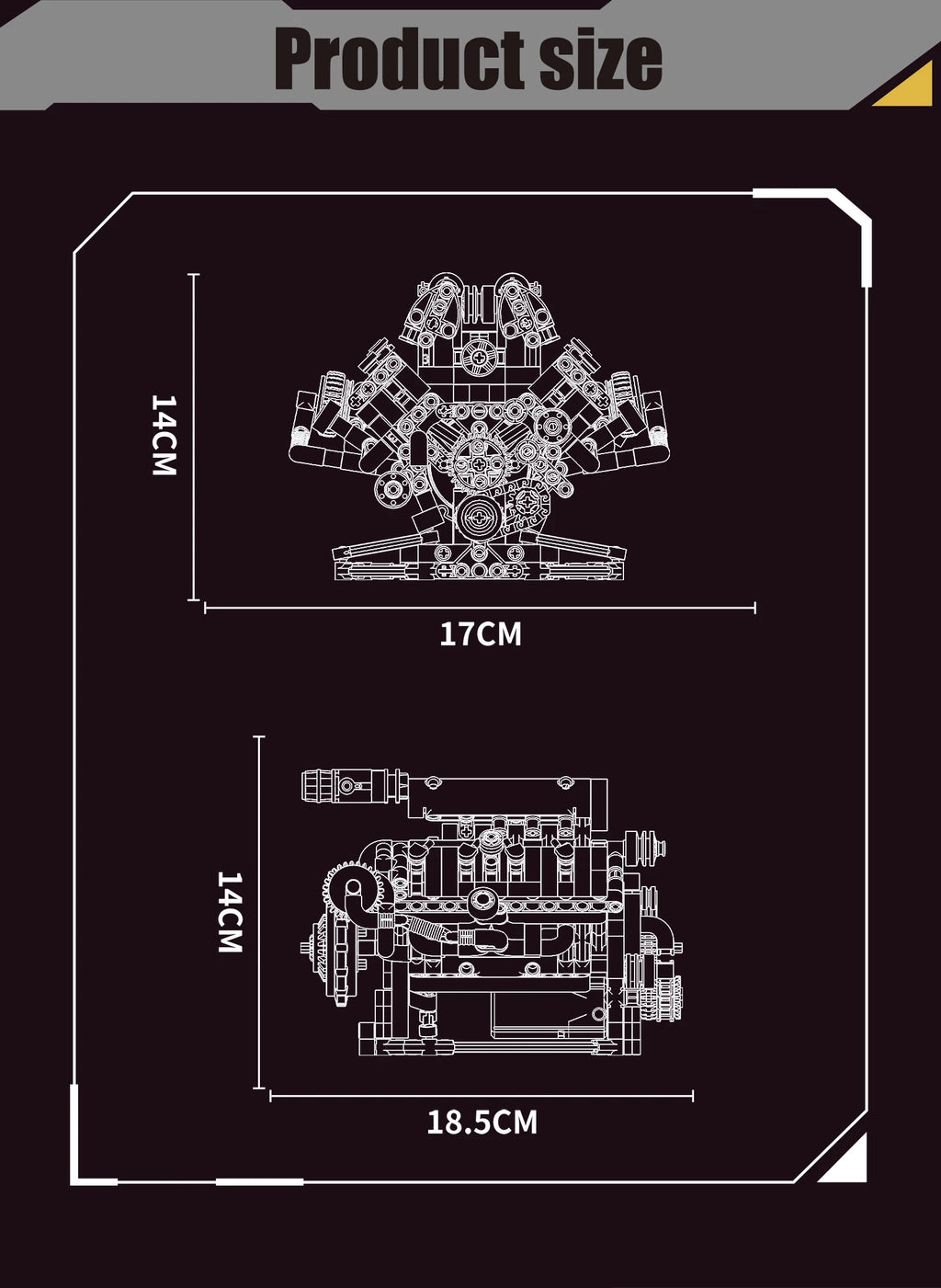 660Pcs MOC V8 Engine Model Motorized Kit with LED Lights Rechargeable APP Controlled Battery STEM Toy for Adults Kid K9620
