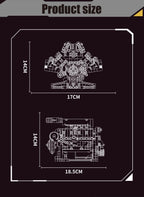 660Pcs MOC V8 Engine Model Motorized Kit with LED Lights Rechargeable APP Controlled Battery STEM Toy for Adults Kid K9620