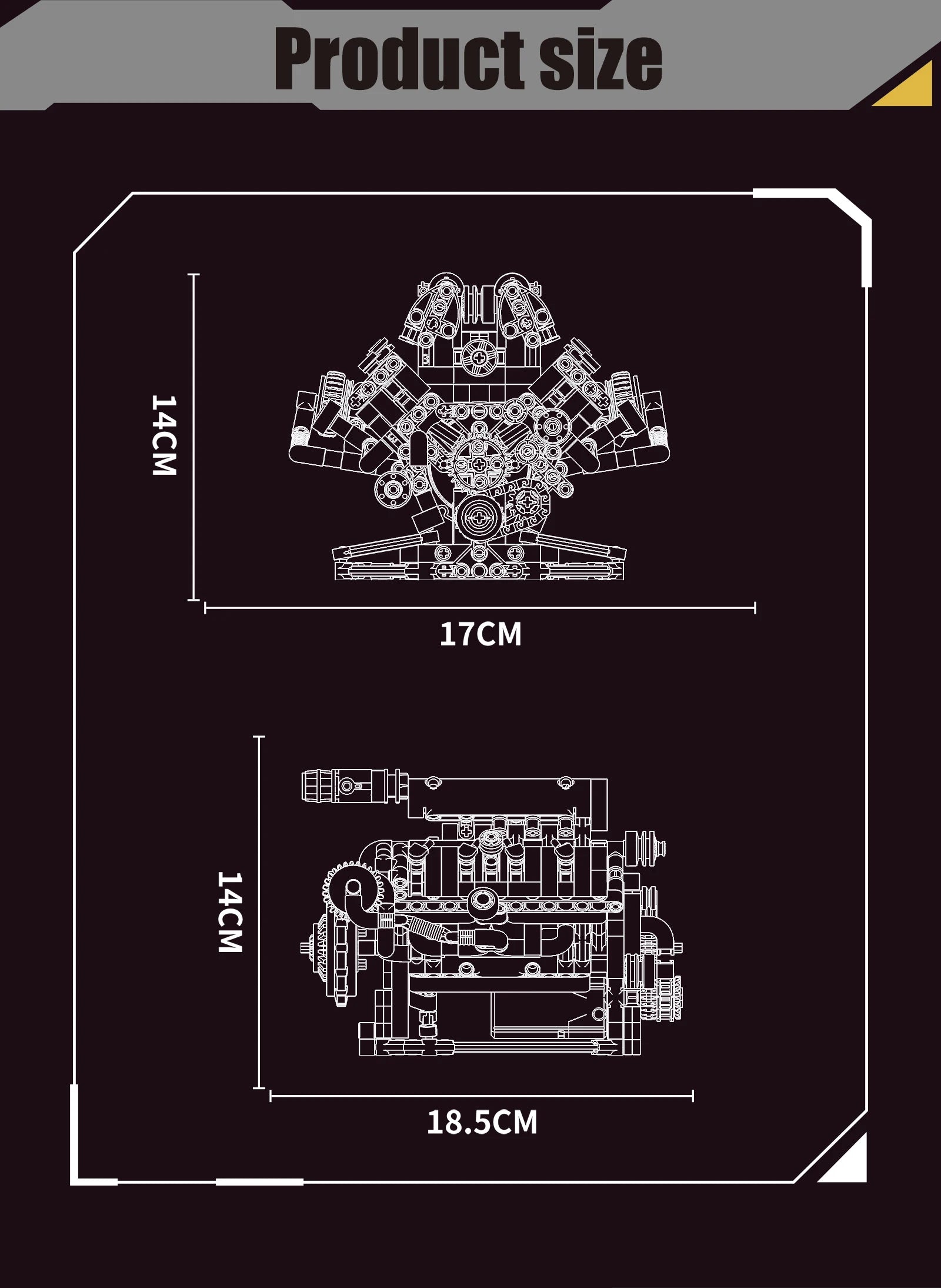 660Pcs MOC V8 Engine Model Motorized Kit with LED Lights Rechargeable APP Controlled Battery STEM Toy for Adults Kid K9620