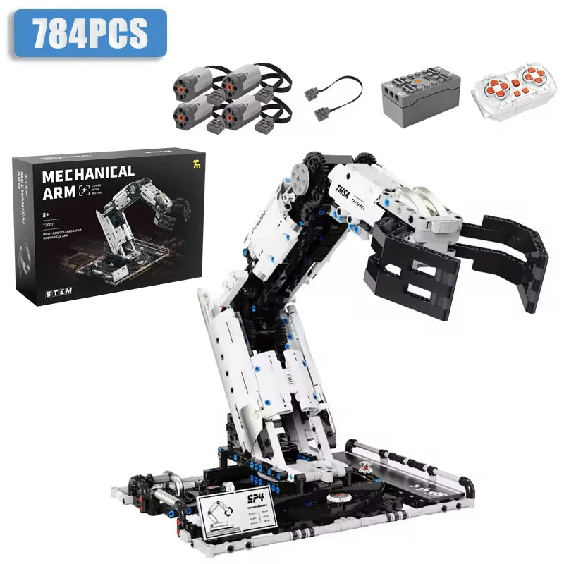 IN STOCK T2007 Technical Programming the Robotic Arm Building Blocks Bricks Assembling Model Toys for Boys Christmas Gifts Sets