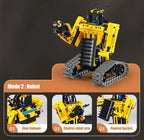 Technical 3 IN 1 City Engineering Car Excavator Bulldozer Transform RC Robot Model Building Blocks Bricks Toys For Children Gift