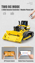 Technical 3 IN 1 City Engineering Car Excavator Bulldozer Transform RC Robot Model Building Blocks Bricks Toys For Children Gift