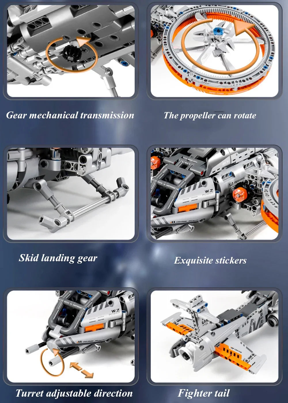 Caça Estelar Espacial Blocos 1020 Peças - Nave Interestelar DIY | Blockz