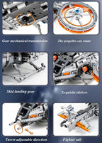 Caça Estelar Espacial Blocos 1020 Peças - Nave Interestelar DIY | Blockz