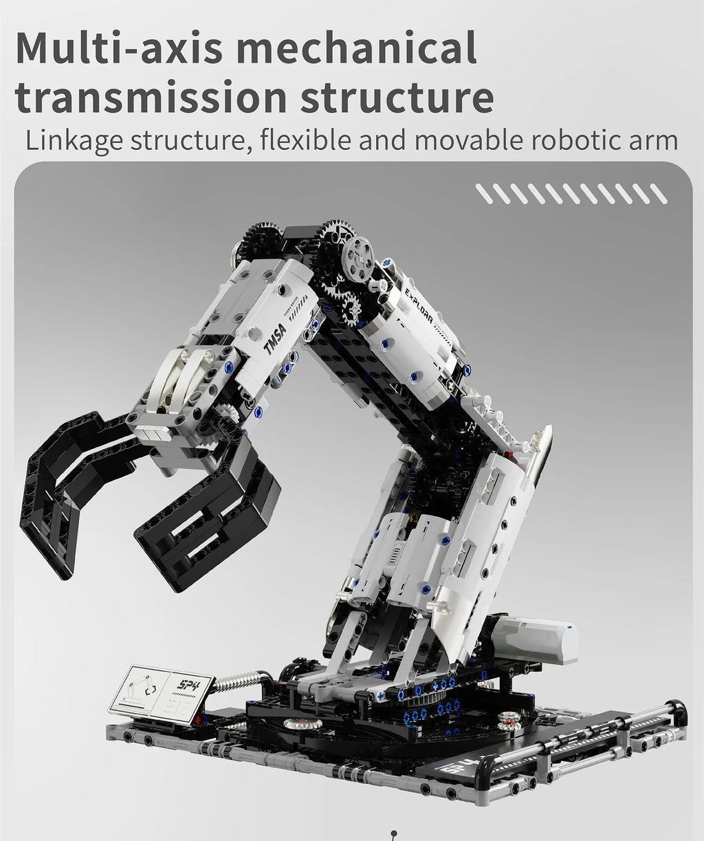 IN STOCK T2007 Technical Programming the Robotic Arm Building Blocks Bricks Assembling Model Toys for Boys Christmas Gifts Sets
