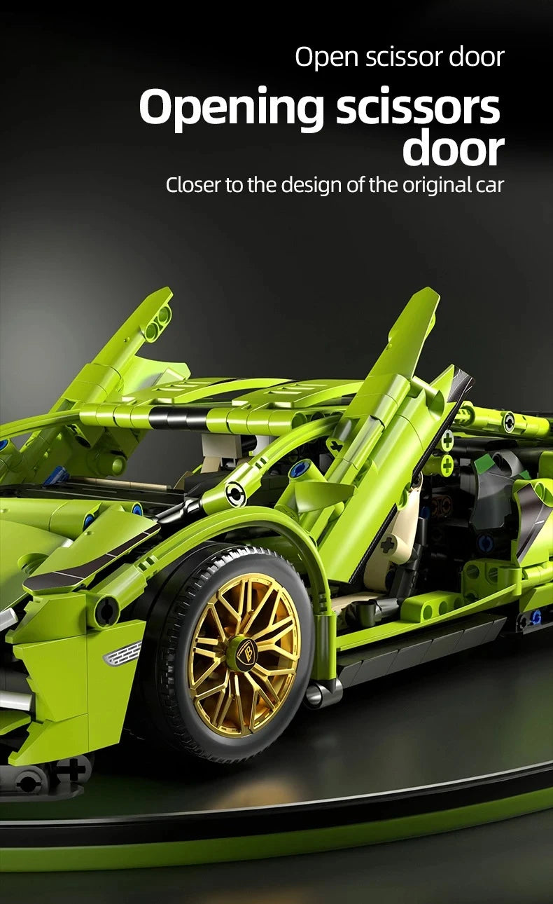 Carro de Corrida Tecnológico Blocos 1280 Peças - Modelo 1:14 | Blockz