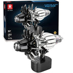 1351PCS Aircraft Engine Building Blocks Technology Electronic Model Bricks Desktop Ornaments Kids Educational Toys Holiday Gifts