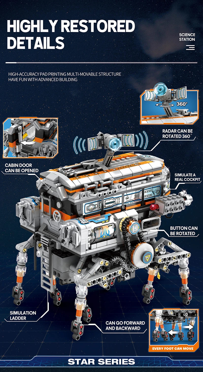 1298pcs City Remote Control Space Explorer Aviation Car Model Toys Building Blocks RC Vehicle Brick Set Toy For Children Gift