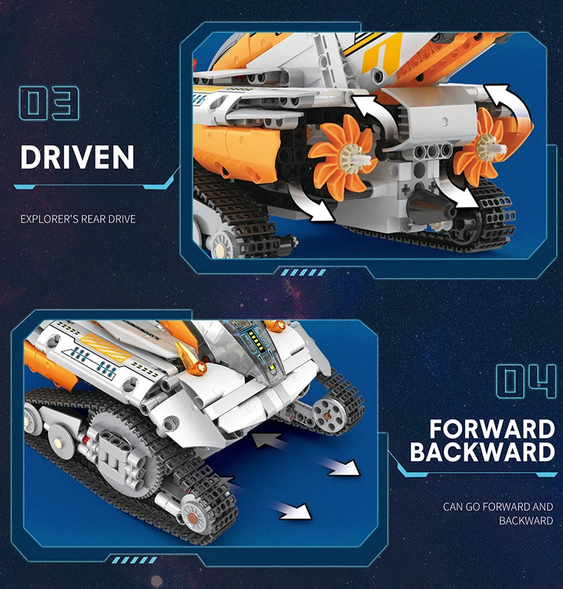 1298pcs City Remote Control Space Explorer Aviation Car Model Toys Building Blocks RC Vehicle Brick Set Toy For Children Gift